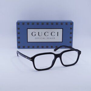 Gucci GG1446O 001 Rectangle Eyeglasses 56mm Black